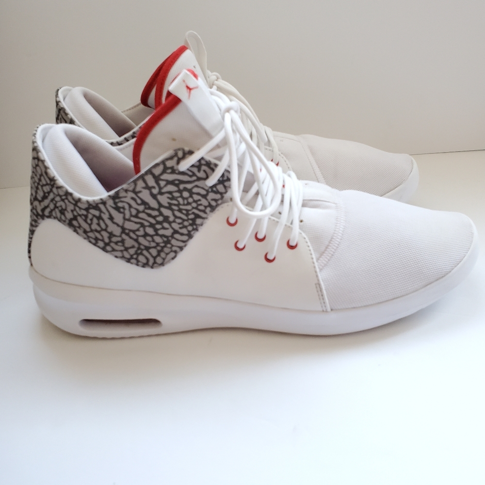 Air Jordan First Class "Cement Gray" white fire red trim - Picture 5 of 9